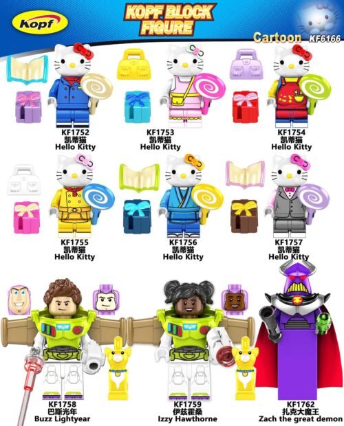 Minifigure Hello Kitty KF1753 mặc váy hồng dễ thương, đồ chơi lắp ráp giá rẻ cho bé gái 6 tuổi. Mua ngay đồ chơi nhân vật Kopf chính hãng.