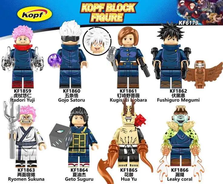 Bộ đồ chơi Kopf KF1859 Minifigures Jujutsu Kaisen giá tốt cho bé trai 6 tuổi, chi tiết tinh xảo.