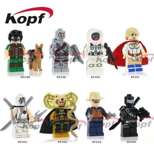 Bộ 8 Minifigure Đặc Nhiệm G.I. Joe Kopf KF349 chất lượng cao cho bé trai 8 tuổi, đồ chơi lắp ghép giá tốt.