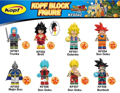 Bộ đồ chơi Kopf KF6042 Dragon Ball Z, bộ 8 minifigure Bảy Viên Ngọc Rồng chất lượng cao, đồ chơi mô hình cho bé trai 6 tuổi giá tốt.