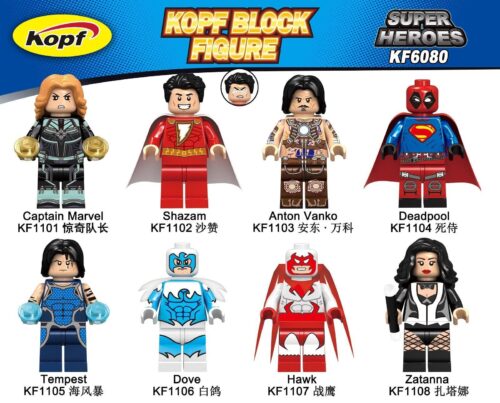 Bộ đồ chơi lắp ráp Kopf KF6080 Minifigure Siêu Anh Hùng giá tốt cho bé trai 6 tuổi, chất lượng tương thích LEGO®