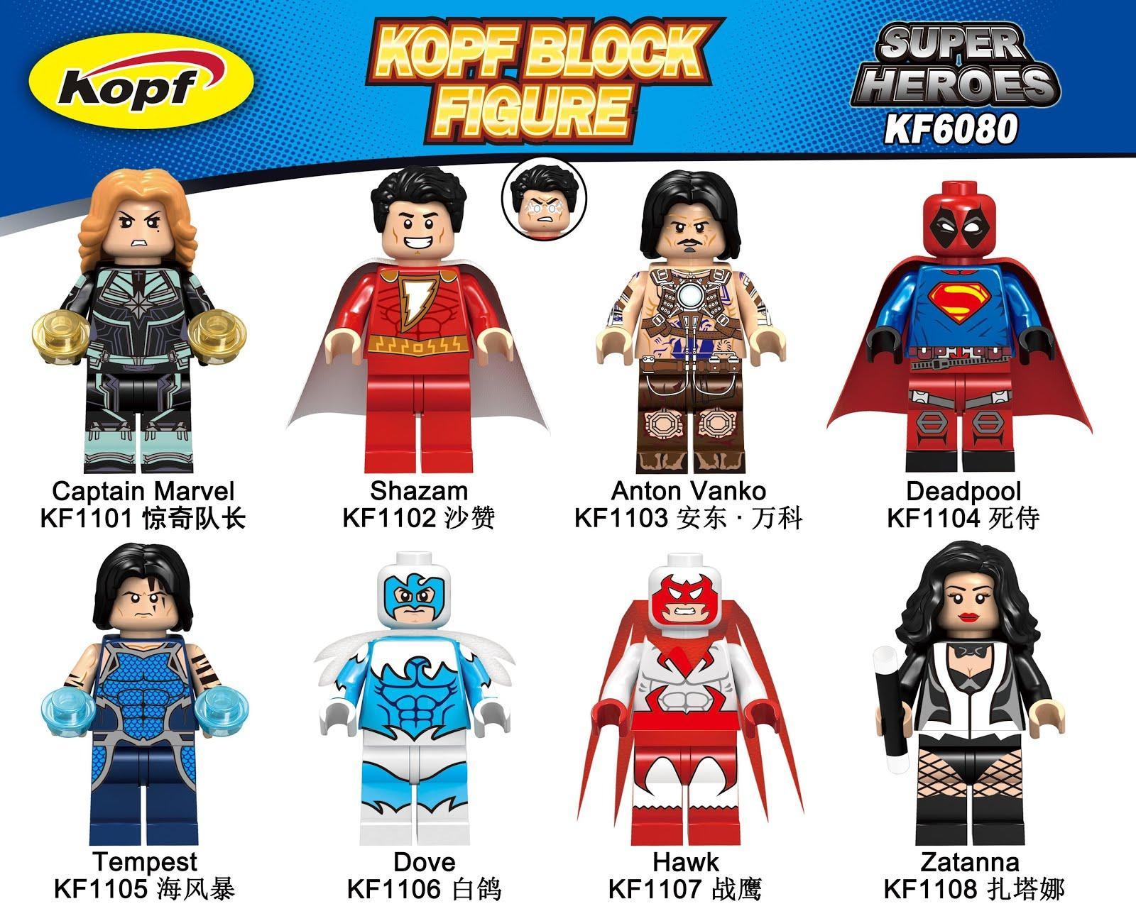 Bộ đồ chơi Minifigure Siêu Anh Hùng Kopf KF6080 chất lượng cao, phù hợp bé trai 6 tuổi, giá tốt.