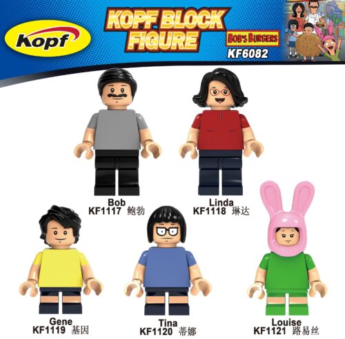 Bộ đồ chơi Minifigure Bob's Burgers Kopf KF6082 giá rẻ cho bé trai và bé gái 6 tuổi, chất lượng cao
