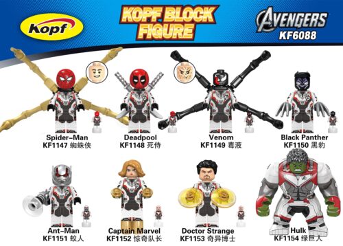 Bộ đồ chơi Biệt Đội Siêu Anh Hùng Avengers Kopf KF6088, bộ 8 minifigure siêu anh hùng Marvel giá tốt cho bé trai 6 tuổi.