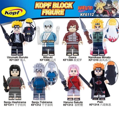 Bộ 8 Minifigure Lắp Ráp Naruto Kopf KF6112, đồ chơi mô hình nhân vật nhẫn giả cho bé trai và bé gái 6 tuổi, giá rẻ chất lượng cao