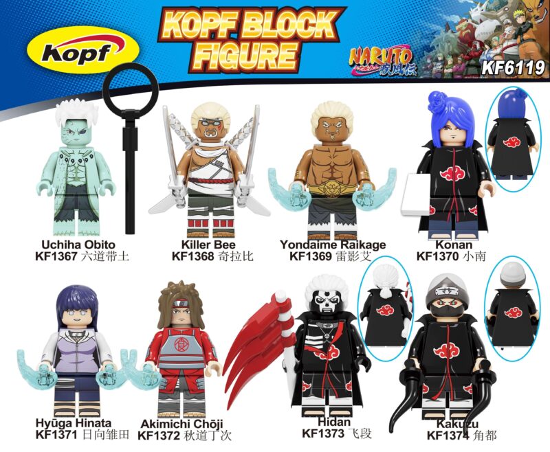 Kopf bộ lắp ghép Naruto minifigure Uchiha Obito chi tiết sắc nét