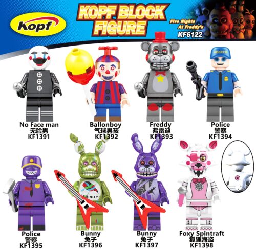 Bộ 8 Minifigure Five Nights at Freddy's Kopf KF6122 - No Face man
