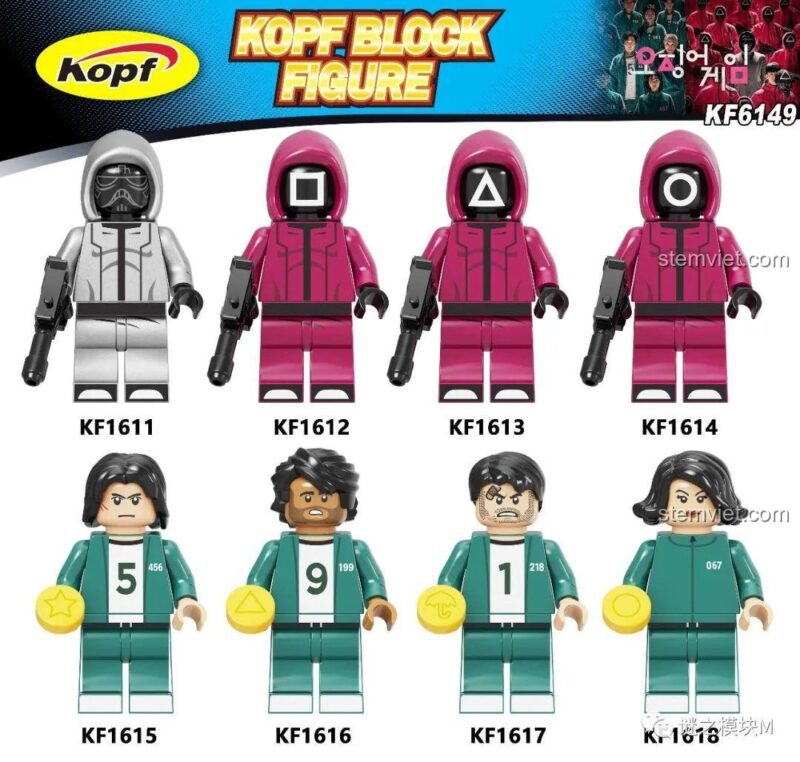 Bộ 9 Minifigure Squid Game KF6149 - Kopf