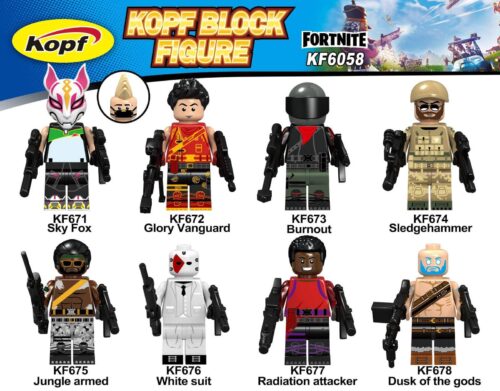 Minifigure Fortnite White Suit Kopf KF676 chất lượng cao, đồ chơi lắp ghép nhân vật Fortnite cho con trai 8 tuổi giá tốt