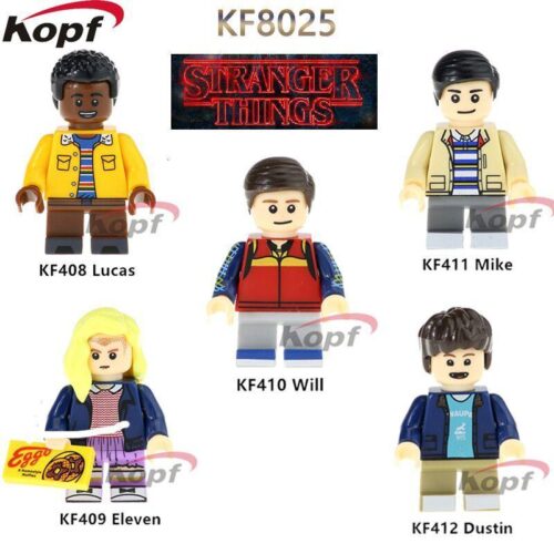 Bộ đồ chơi Minifigure Stranger Things Kopf KF8025, bộ 5 nhân vật Stranger Things cho bé trai và bé gái 8 tuổi, đồ chơi lắp ghép chất lượng cao giá tốt.