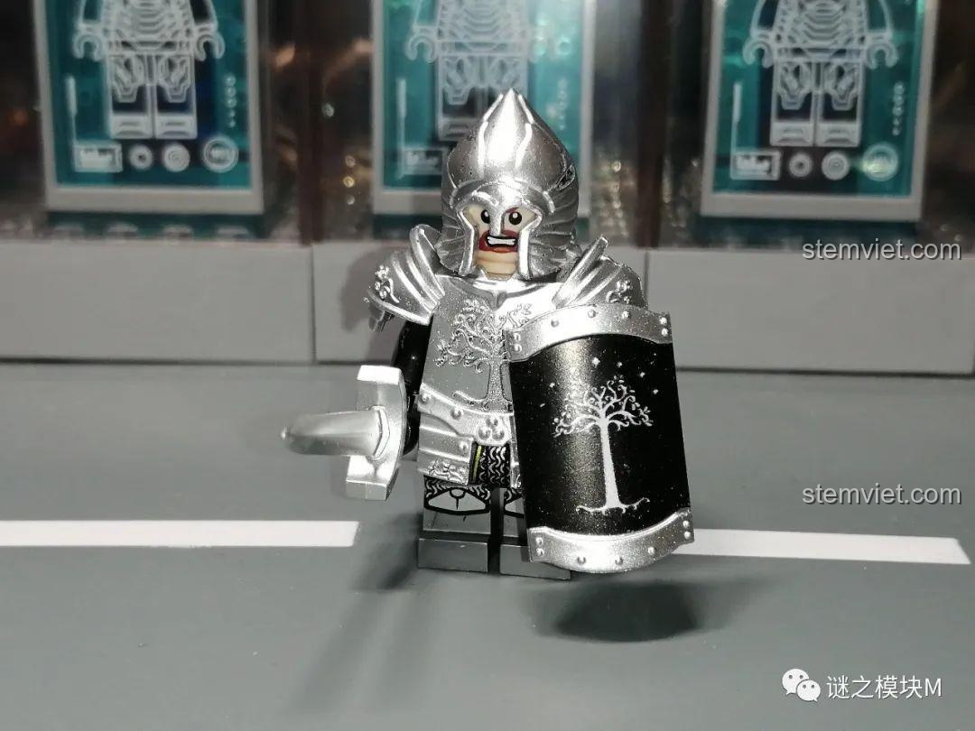 Hộp sản phẩm bộ 6 Minifigure Kỵ Sĩ Thiên Nga Dol Amroth KORUIT KT1051, set đồ chơi chất lượng cao.