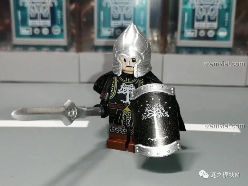 Minifigure lính Gondor trọng giáp KORUIT KT1015, đồ chơi lắp ráp Chiến binh Gondor, phù hợp bé trai 8 tuổi.
