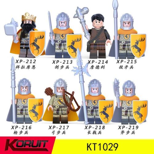 Poster bộ sưu tập minifigure Gia tộc Baratheon Koruit KT1029, đồ chơi mô hình cho con trai 12 tuổi, giá rẻ.