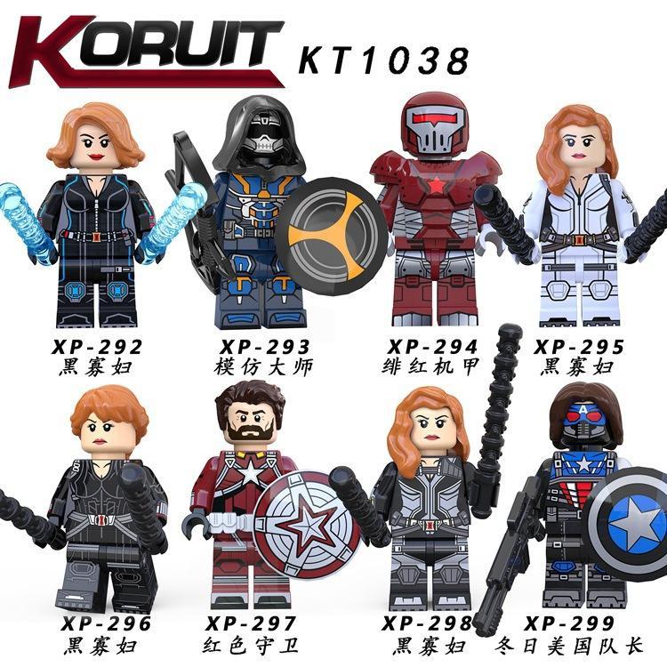 Bộ đồ chơi KORUIT KT1038 Minifigures Black Widow 8 nhân vật siêu anh hùng Marvel giá tốt cho bé trai 8 tuổi