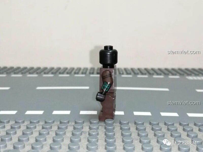 Minifigure Death Trooper không mũ nhìn nghiêng trong Lính Chiến tranh giữa các vì sao KT1045, chi tiết in ấn.