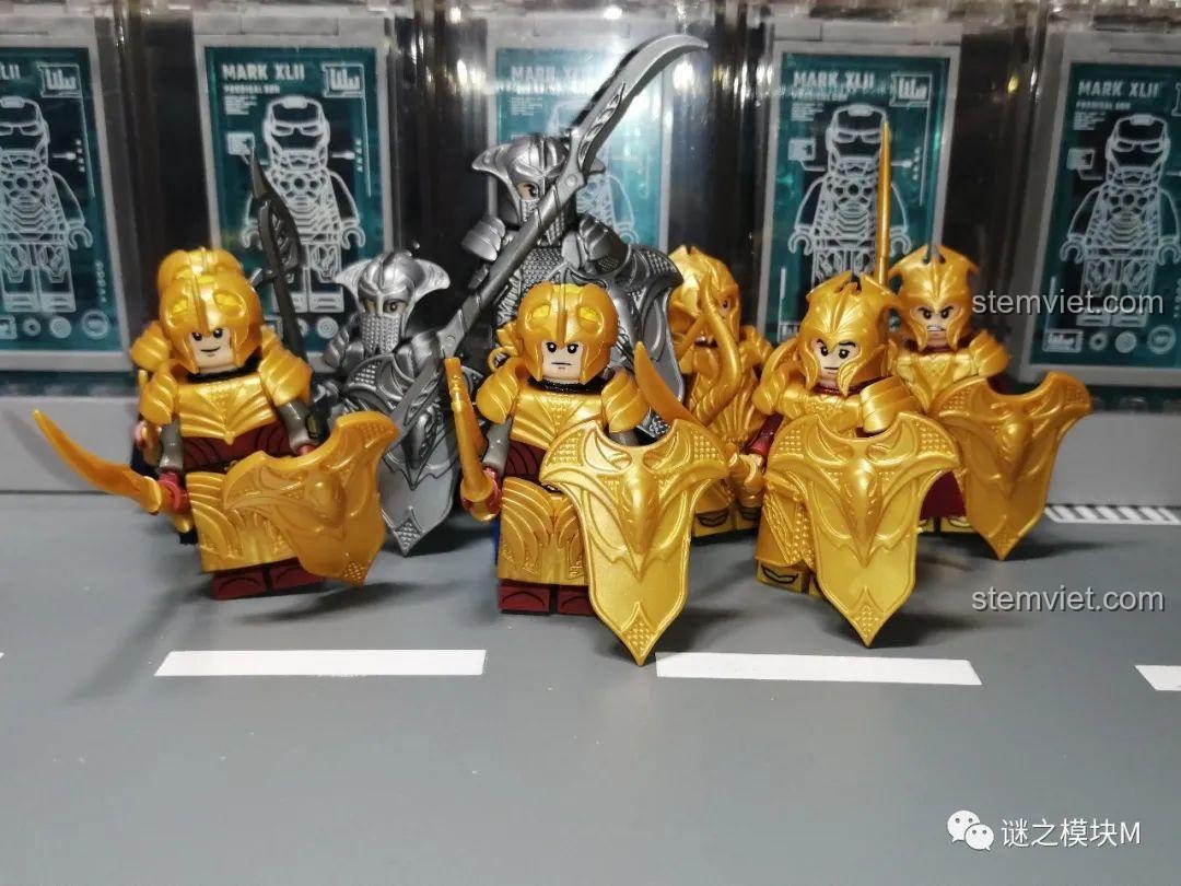 Minifigure Tinh Linh Chúa Tể Của Những Chiếc Nhẫn KORUIT KT1050, chiến binh tinh linh Mithril, đồ chơi xếp hình cho bé trai 6 tuổi