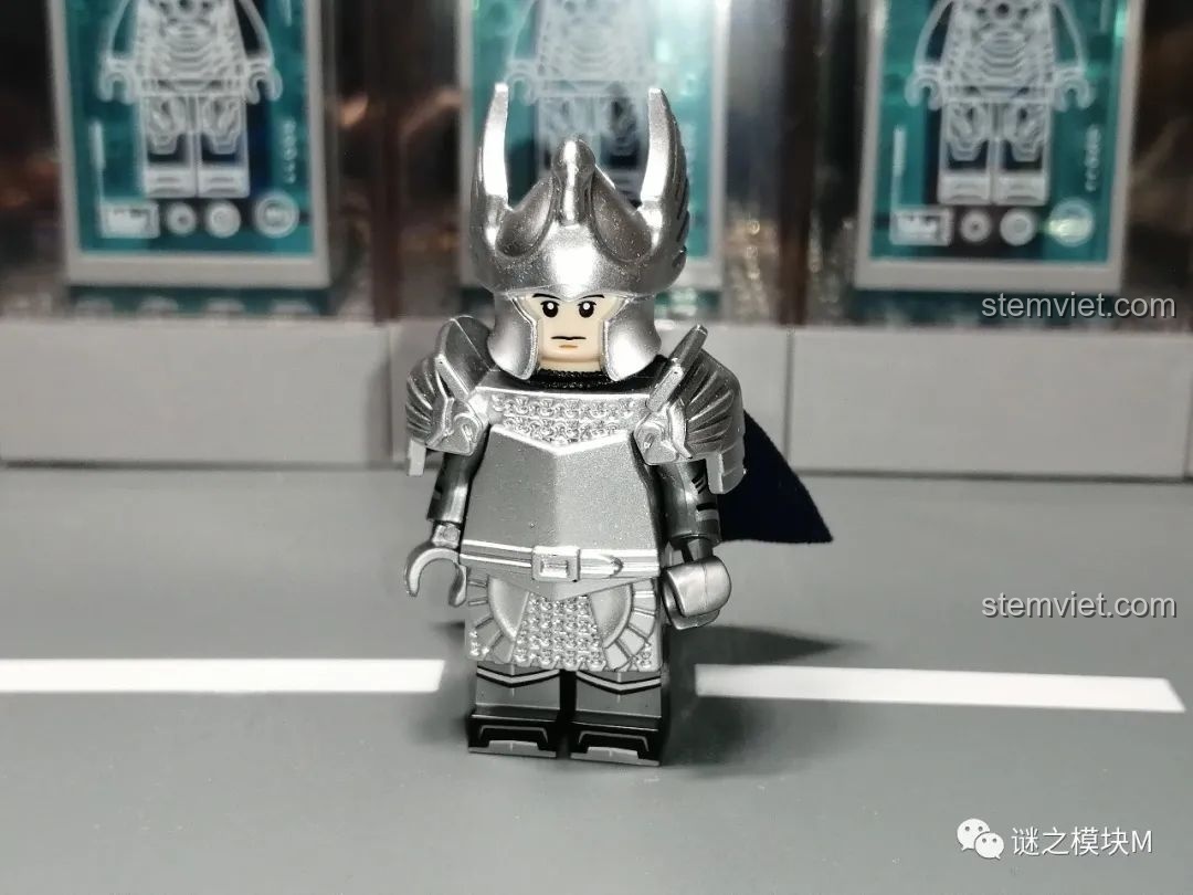 Khiên màu xanh dương với biểu tượng thuyền của minifigure Hiệp sĩ Thiên Nga Dol Amroth Koruit KT1051.