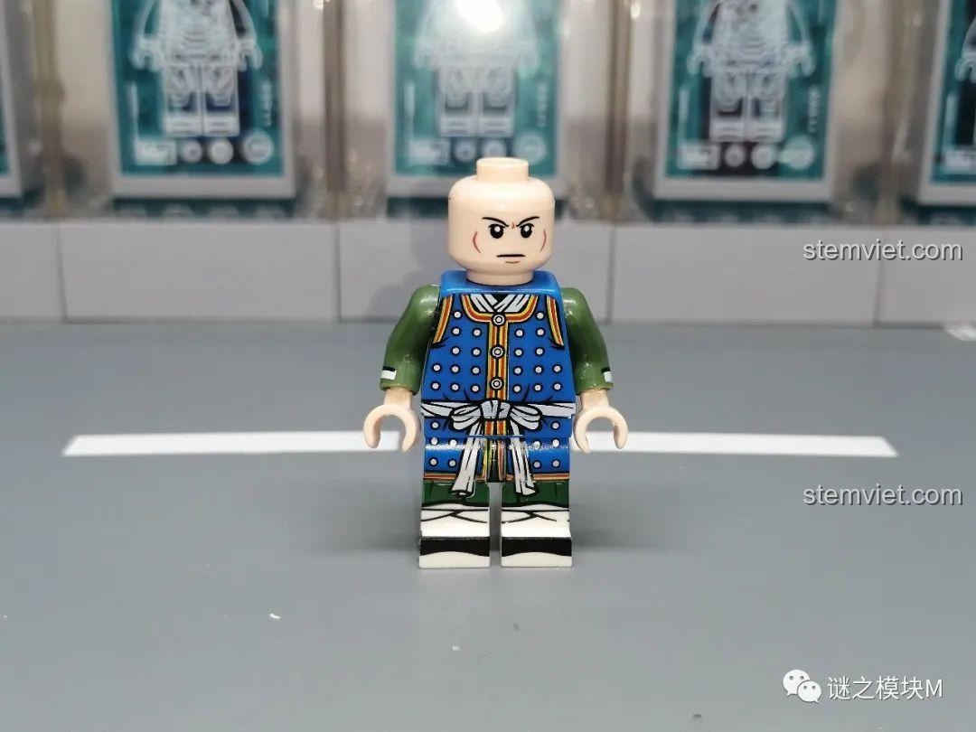 Chi tiết mặt trước của lính Hỏa Môn Thương Thủ, thuộc bộ đồ chơi mô hình Quân đội Thần Cơ Doanh.