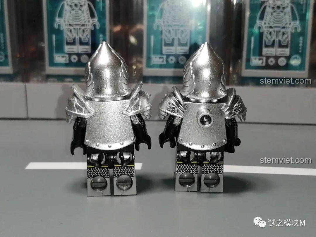 Chi tiết in ấn mặt sau minifigure lính Gondor KORUIT KT1014 kiểu B, đồ chơi lắp ráp Chiến binh Gondor.