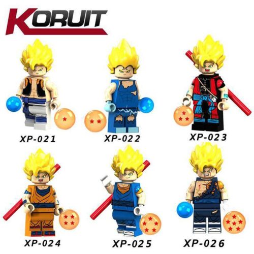 Bộ đồ chơi Minifigure Bảy Viên Ngọc Rồng KORUIT XP-021, tái hiện các chiến binh Siêu Saiyan mạnh mẽ, phù hợp cho bé trai 6 tuổi, giá tốt.