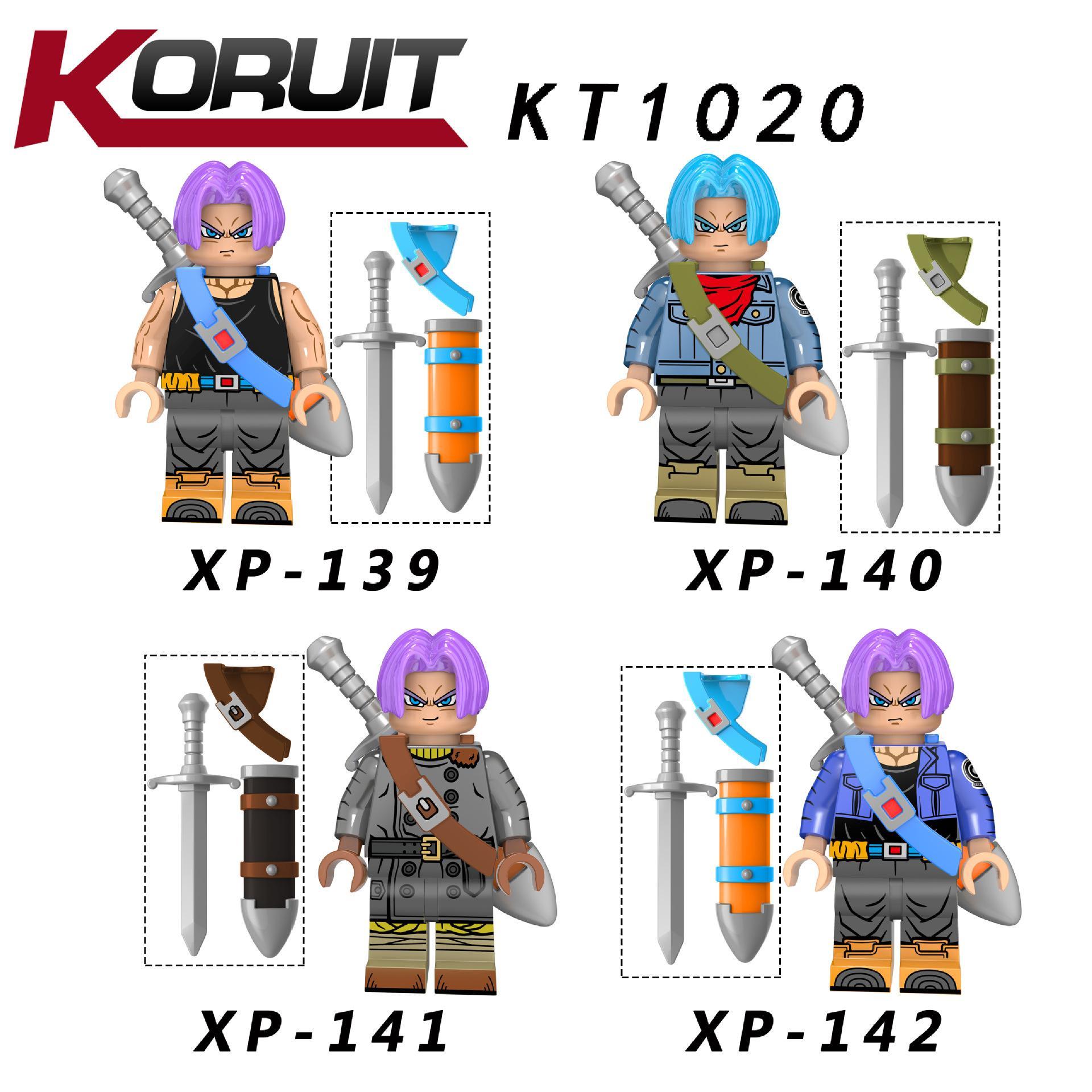 đồ chơi mô hình Trunks, Minifigure Trunks KORUIT XP-140, đồ chơi lắp ráp Dragon Ball, đồ chơi cho bé trai 6 tuổi, giá tốt