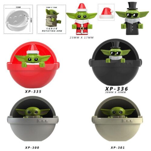 Bộ đồ chơi lắp ráp Koruit XP-335 Yoda Baby minifigure trong capsule đỏ, kích thước 3cm, phù hợp bé trai và bé gái 6 tuổi, giá rẻ, chất lượng cao.