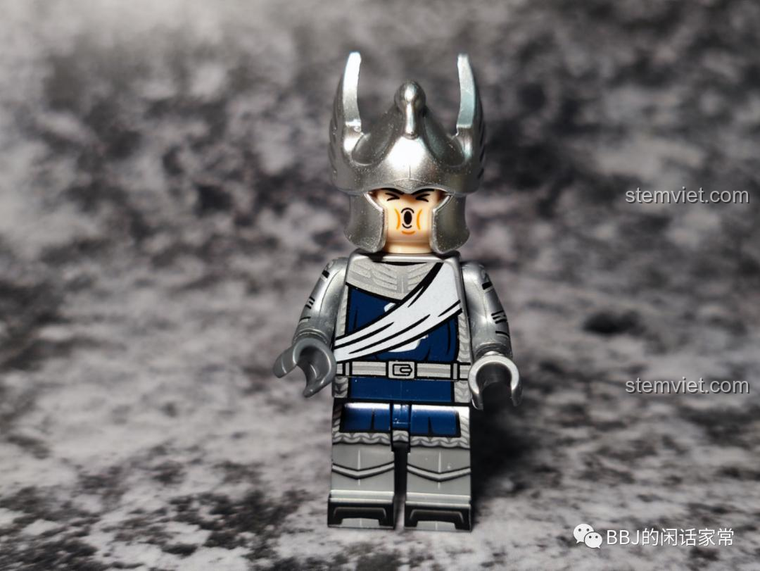 Minifigure Chiến Binh Thiên Nga KORUIT XP-389 với giáp bạc và khiên, đồ chơi mô hình Kỵ Sĩ Gondor cho bé trai 8 tuổi