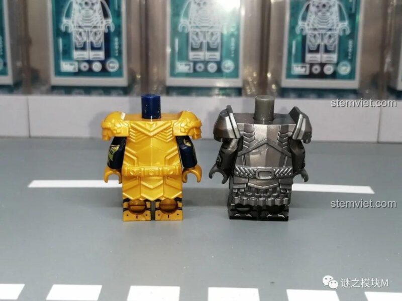 Cận cảnh vũ khí của minifigure Dwarf Warrior KORUIT XP-411