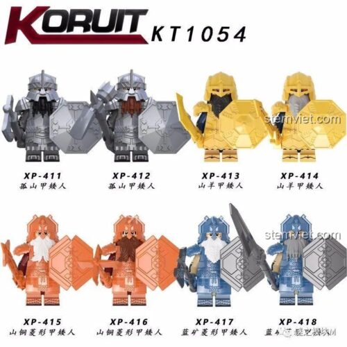 Minifigure Dwarf Warrior KORUIT XP-411 (mẫu 1)