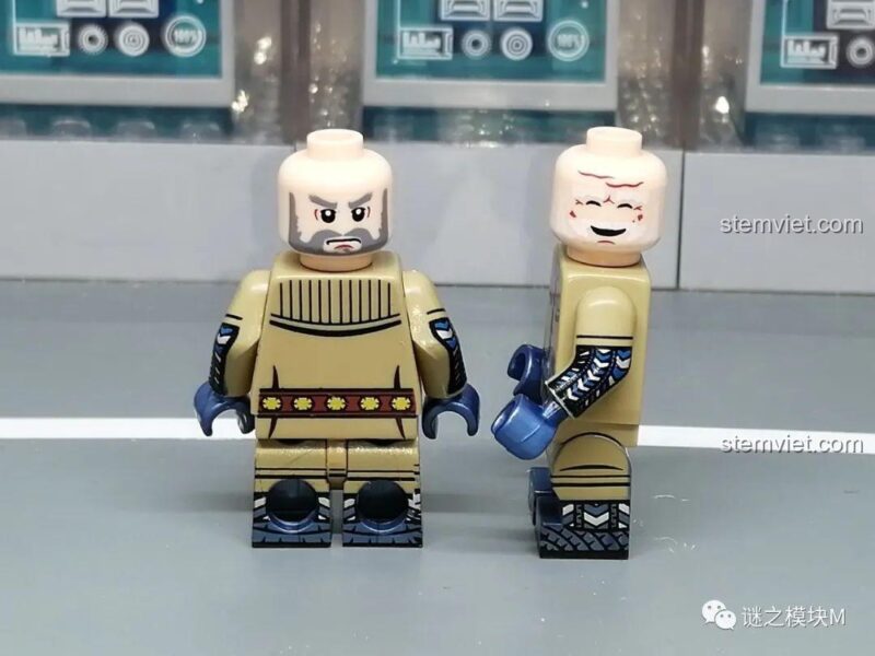 Vũ khí và khiên của minifigure Dwarf Warrior KORUIT XP-411