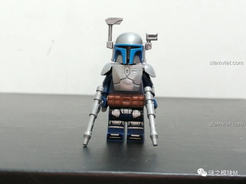 Minifigure thợ săn tiền thưởng Boba Fett, một nhân vật huyền thoại trong vũ trụ Star Wars, thuộc set KORUIT XP-262.