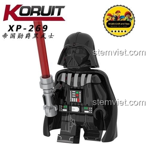 Minifigure Darth Vader XP-269 của KORUIT, nhân vật Chiến tranh giữa các vì sao trong bộ sưu tập XP-262.