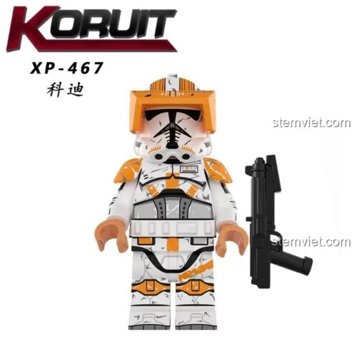 Minifigure Commander Cody XP-467 từ KORUIT, thuộc bộ sưu tập lính Star Wars XP-262, chất lượng cao, tương thích LEGO.