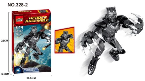 KSZ Heroes Assemble Lắp Ráp Black Panther 68 Mảnh - Đen - Con trai - 8-14 tuổi