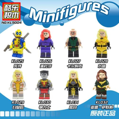 Bộ 8 Minifigure Siêu Anh Hùng Marvel Kule Blocks KL9004 giá tốt cho bé trai 6 tuổi, đồ chơi lắp ghép tương thích LEGO®