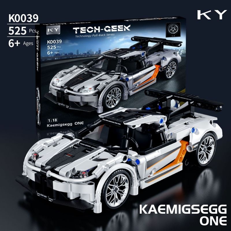 Bộ lắp ráp Koenigsegg ONE K0039 KUYU 525 chi tiết tỉ lệ 1:18, đồ chơi mô hình siêu xe tốc độ cho bé trai 6 tuổi, giá tốt.