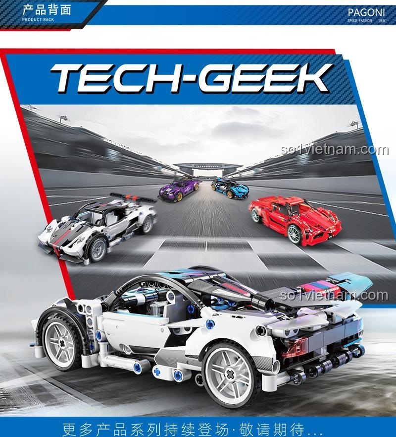 bộ đồ chơi KUYU MOXING 10031 Siêu xe Pagani Zonda nhiều màu sắc