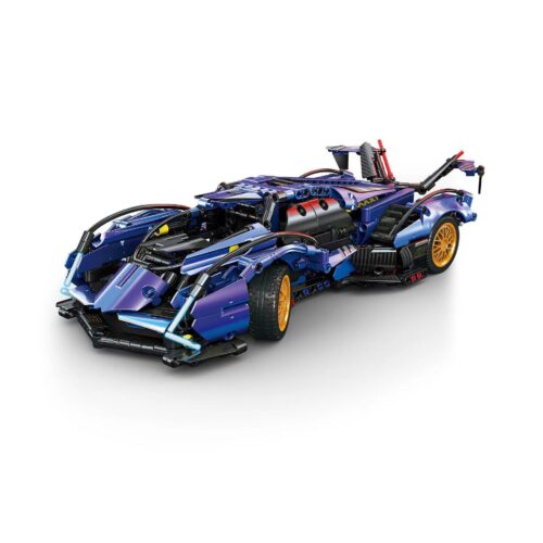 KUYU MOXING 10065 Lamborghini V12 Vision Gran Turismo bộ lắp ghép xe đua màu xanh dương