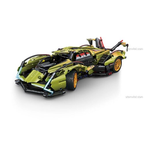 KUYU MOXING 10065 Lamborghini V12 Vision Gran Turismo bộ lắp ghép xe đua màu xanh lá cây