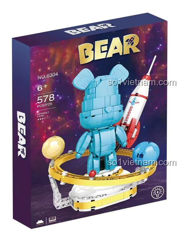 bộ lắp ghép Gấu Gloomy Không Gian, giá rẻ cho bé trai bé gái 6 tuổi