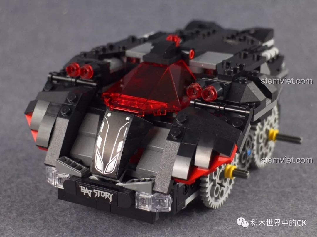 Lắp ráp hệ thống bánh răng và trục cho xe Batmobile Mould King 13020. Trải nghiệm Mould King 13020.