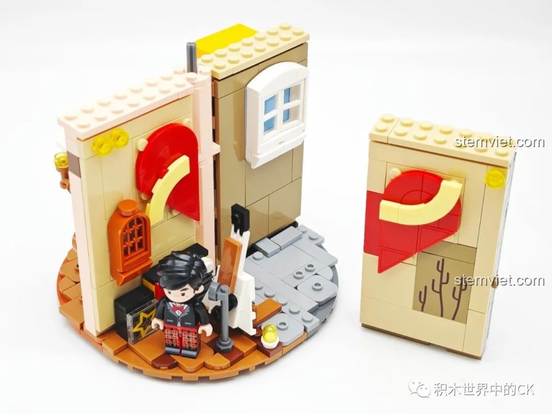 Lắp ráp bối cảnh MV 'Bồ Công Anh Ước Hẹn' với minifigure Châu Đồng Học trong bộ Keeppley DZ0157.