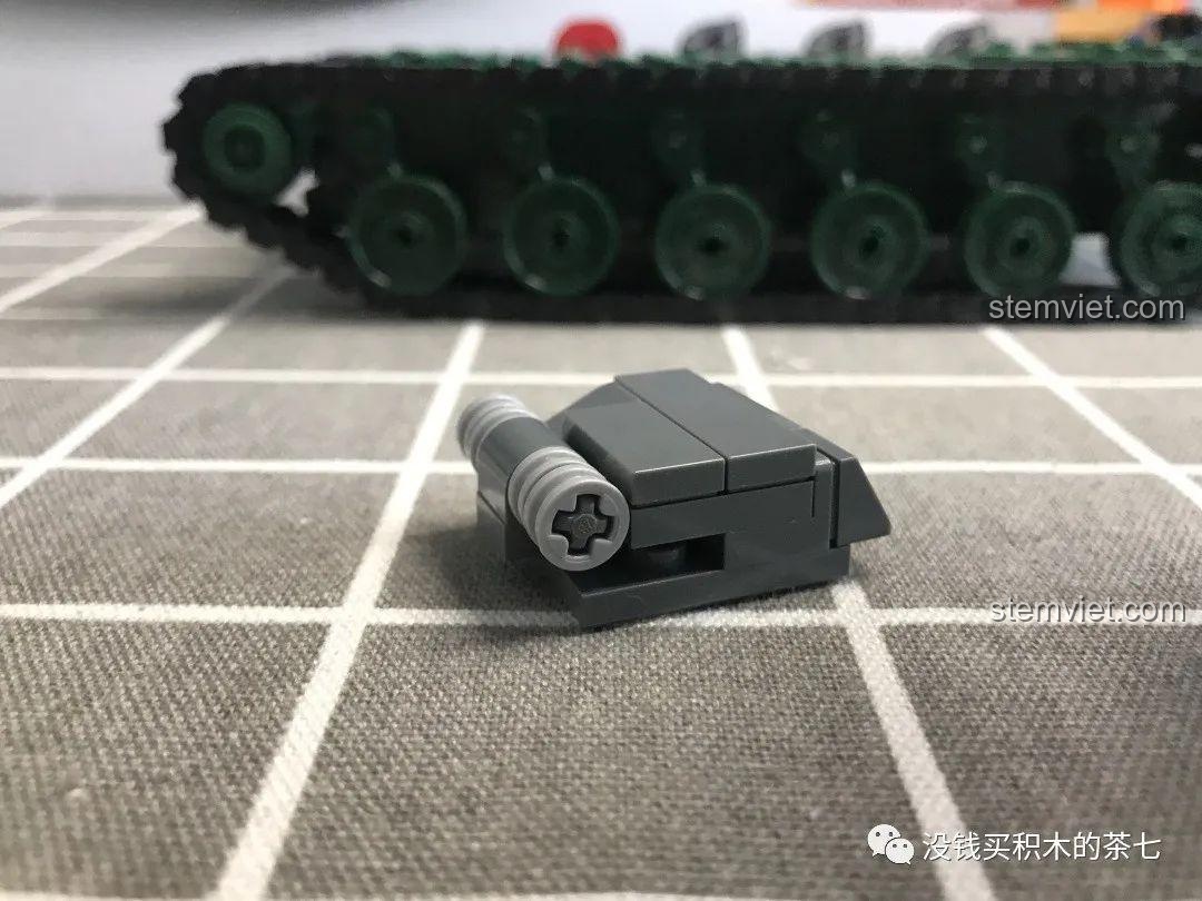 Module động cơ hoàn chỉnh của bộ lắp ráp JiaZhi Tank 0102 Xe Tăng Chiến Đấu Leclerc, sẵn sàng lắp vào khung.