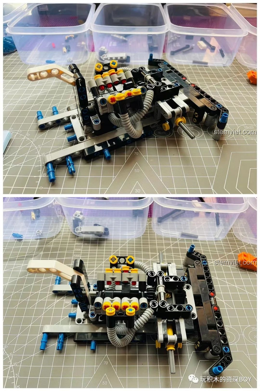 Quá trình lắp ráp động cơ 8 xi-lanh và hệ thống lái của mô hình Koenigsegg One:1 SY 8607.