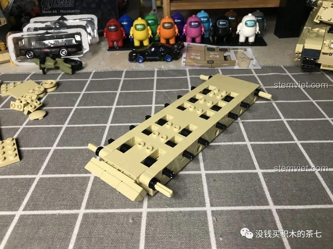 Lắp ráp JIAZHI SY 0105 Xe Tăng Challenger 2, đồ chơi mô hình xe tăng, hệ thống bánh xích linh hoạt, tăng cường khả năng vận động.