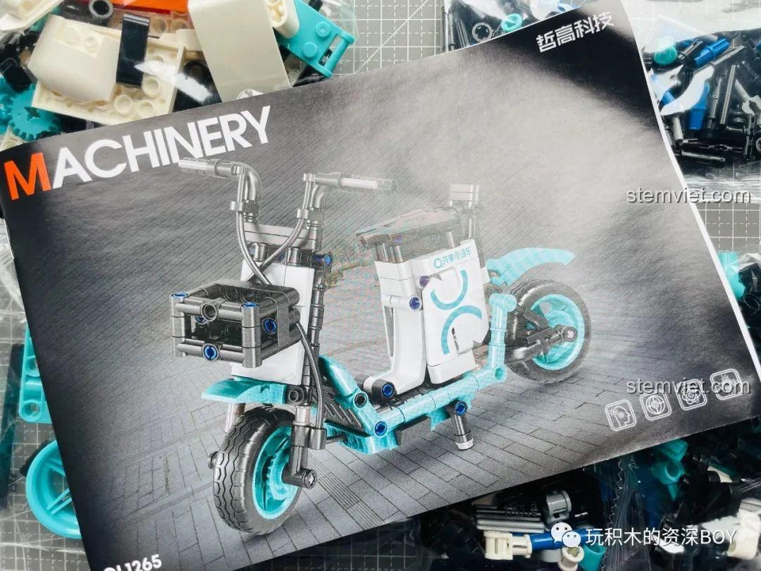 Quá trình lắp ráp khoang pin của bộ lắp ráp xe điện ZHEGAO QL1265, chi tiết màu xanh lá.