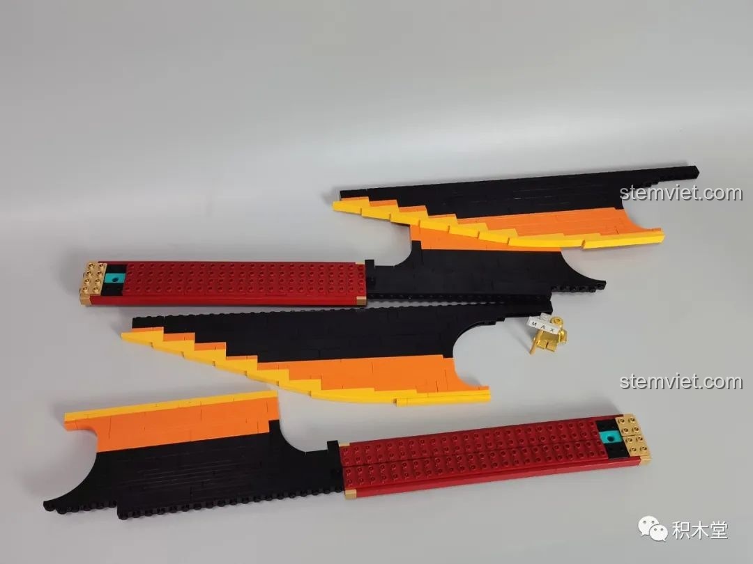 Lắp ráp phần lưỡi đao cho bộ lắp ghép Song Đao Nichirin của Âm Trụ Uzui Tengen 1507.