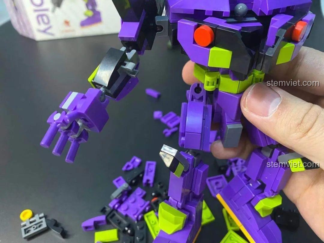 Lắp ráp phần cánh tay và bàn tay cho robot Evangelion Keeppley K20302.