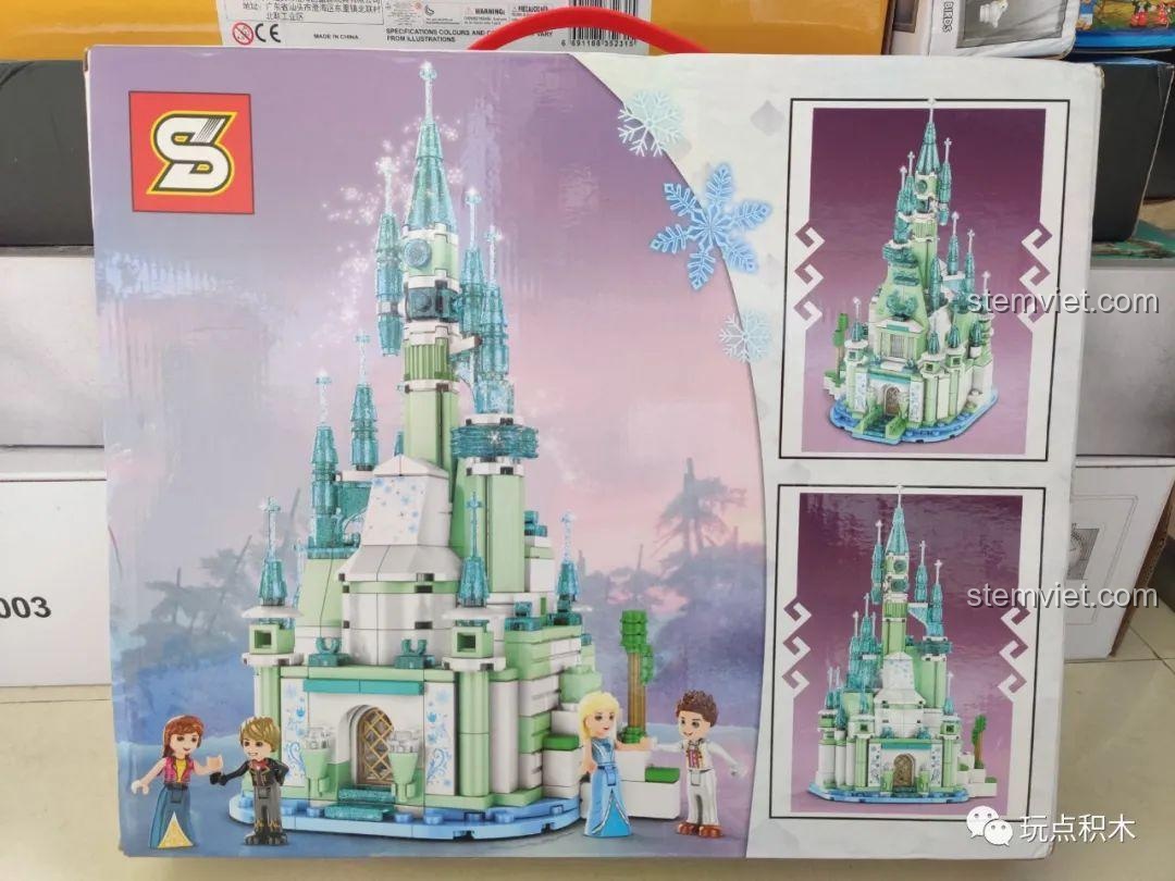 Mặt sau hộp sản phẩm Lâu Đài Băng Giá Mini S-Girls