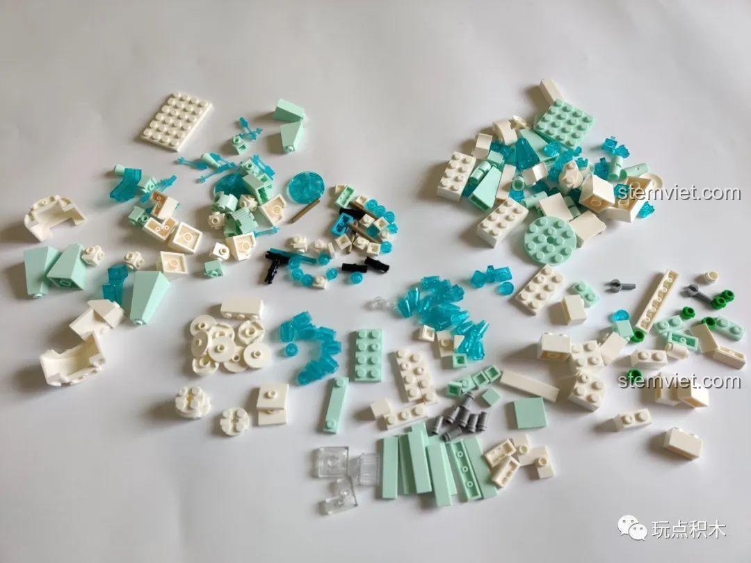 Mảnh ghép trong suốt kim tuyến Lâu Đài Băng Giá Mini S-Girls